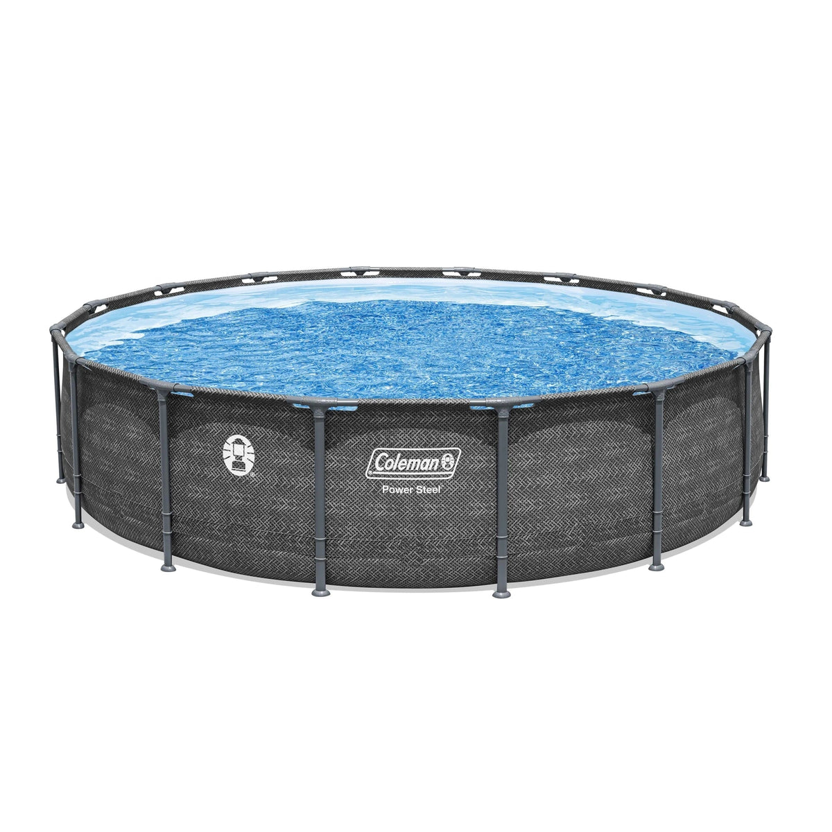 Coleman Power Steel 16 ft. x 42 in. Round Metal Frame Above Ground Pool Set
