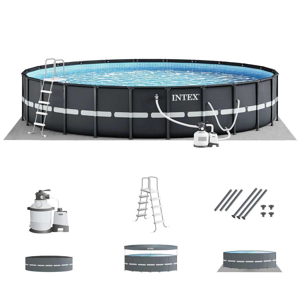 INTEX Ultra XTR 18ft x 52in Round Above Ground Pool Set, Sand Filter Pump